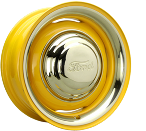 Bare and Chrome Vintage Steel Wheels